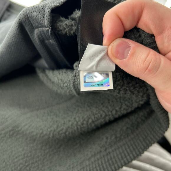 Men's Grey The North Face Full-Zip Fleece Waffle Micro Grid Jacket XL - Picture 10 of 11